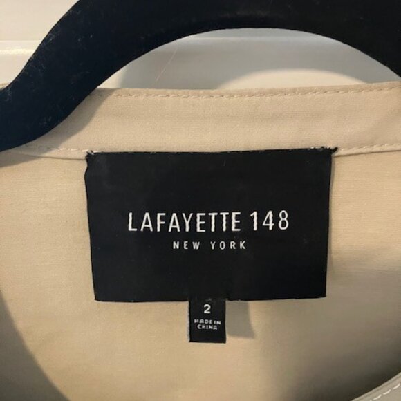 Lafayette 148 New York Women's Beige Size 2 Moto Jacket- Very Good Condition - Picture 5 of 5